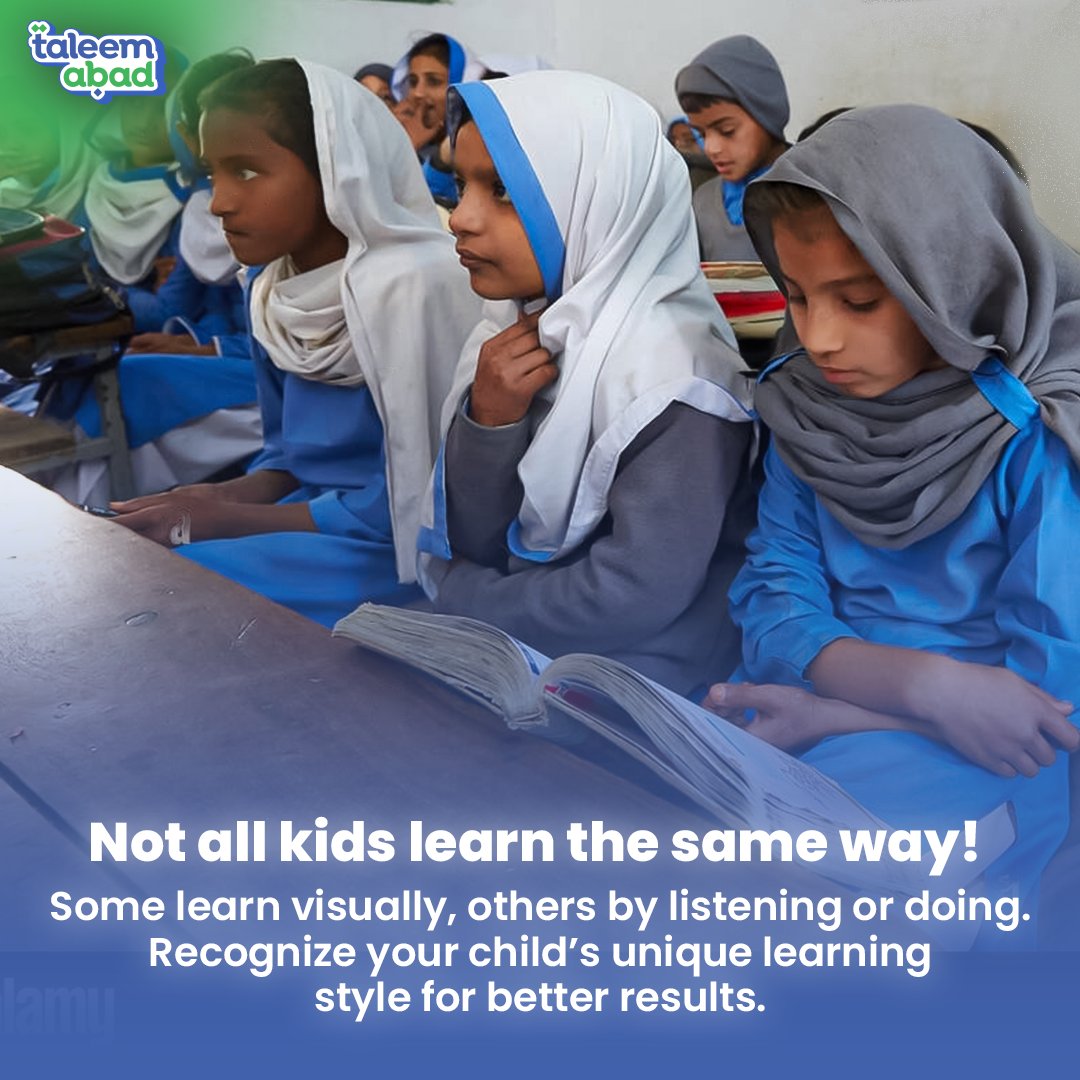 taleemabadapp's tweet image. Every child learns differently, celebrate their uniqueness! 
Visuals, sounds, or hands-on tasks, find what works best.
Understanding their style unlocks their potential!

Let their learning journey be as unique as they are! 

#Taleemabad #UnleashingPotential