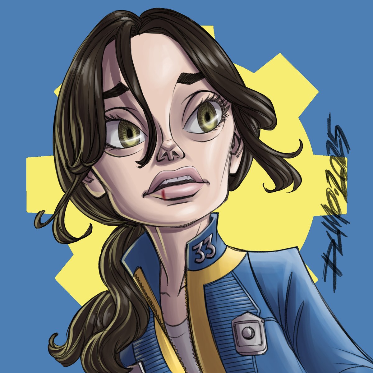 robdumo's tweet photo. Playing catch up. Here's day 18 of @caricatureresolution Ella Purnell of Fallout 

@iscacaricatures 
#caricature #caricatureartist  #caricatures #caricatura #iscamembers  #caricatureresolution2025 #caricatureresolution #crellapurnell @falloutonprime #ellapurnell #fallout @fallout https://t.co/jYItIXIfb3