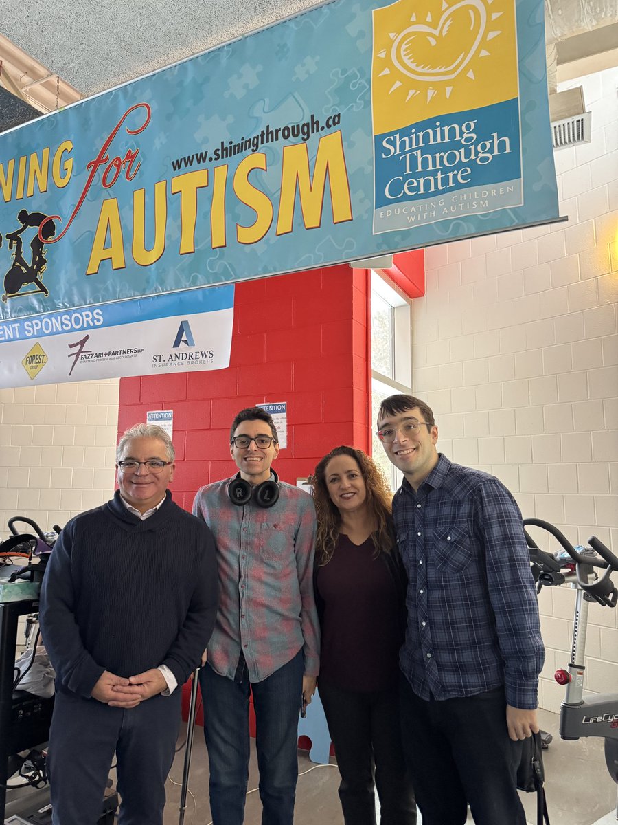 Congratulations Raffaela on the 15th Annual “Spinning For Autism” in support of the Shining Through Centre for Autism. 👏👏 

Another successful day of exercise and raising funds to raise awareness and fund the programs offered to individuals with autism.