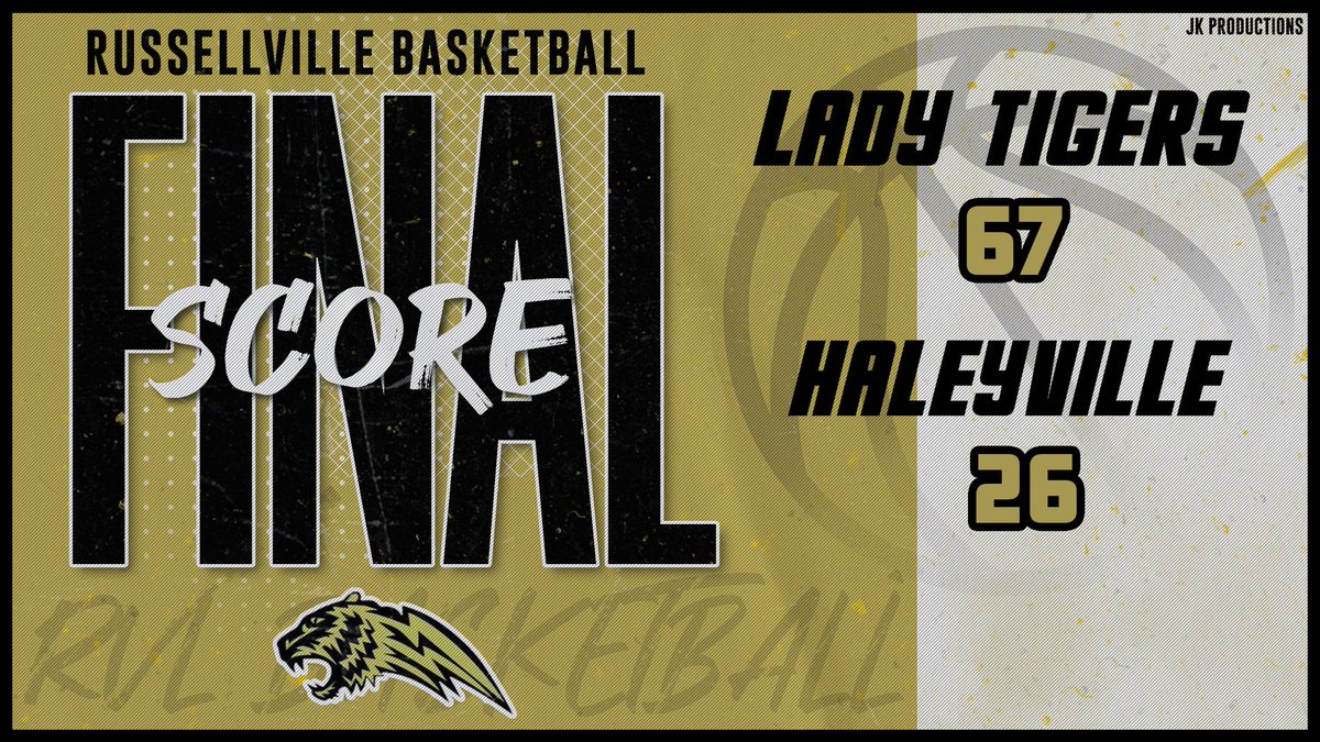 Final: 
Lady Tigers 67
Haleyville 26

Ella Copeland: 25 points, 6 rebounds 
Angeleah Smith: 12 points, 5 deflections, 5 steals
Laila Hill: 12 points, 9 rebounds 
Alexia Groce: 4 points, 3 rebounds, 2 steals
Bella Malone: 6 points, 5 rebounds
Jemma Moore: 5 points, 6 deflections