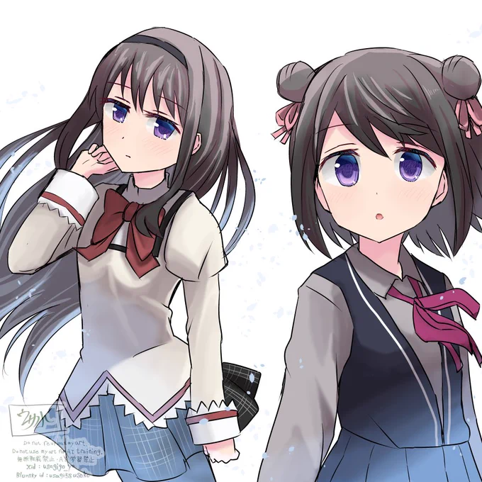 眼鏡なしほむらちゃんと黒江ちゃん 