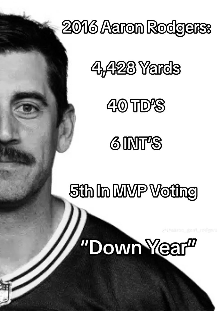 “ Down years for me are career years for most quarterbacks “
