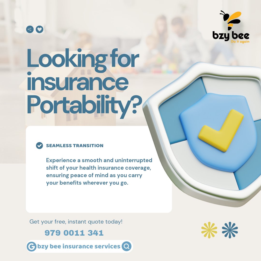 bzybeeinsurance's tweet image. Seamless Transition

Enjoy a hassle-free switch of your health insurance with us, keeping your benefits intact as you move. Our caring approach ensures your peace of mind every step of the way. Trust us to safeguard your coverage wherever you go. 

#InsurancePortability