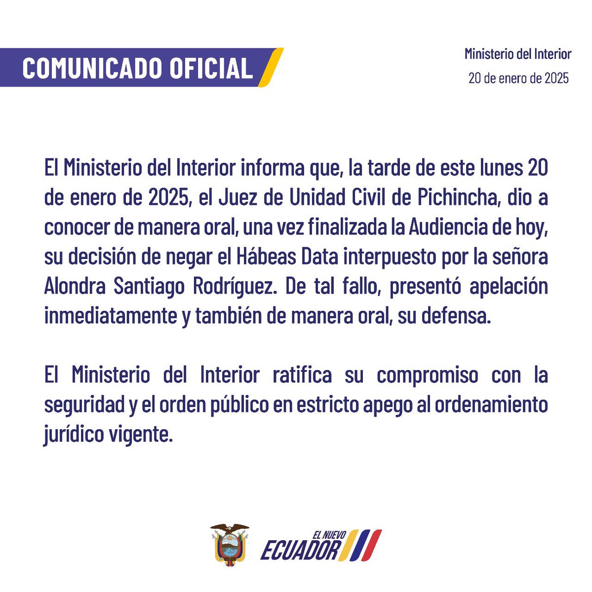 𝐂𝐨𝐦𝐮𝐧𝐢𝐜𝐚𝐝𝐨 𝐎𝐟𝐢𝐜𝐢𝐚𝐥