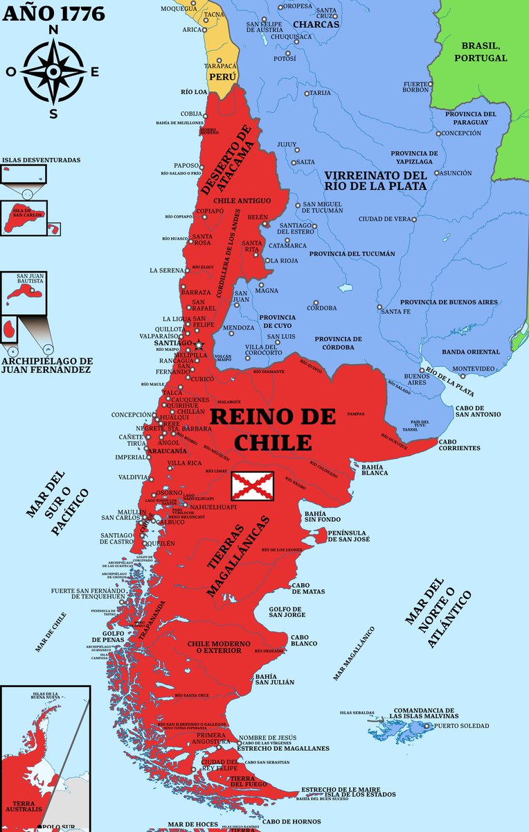 indepChile2021's tweet photo. RT | Mapa de Chile en 1776. https://t.co/qfu0pXTLml