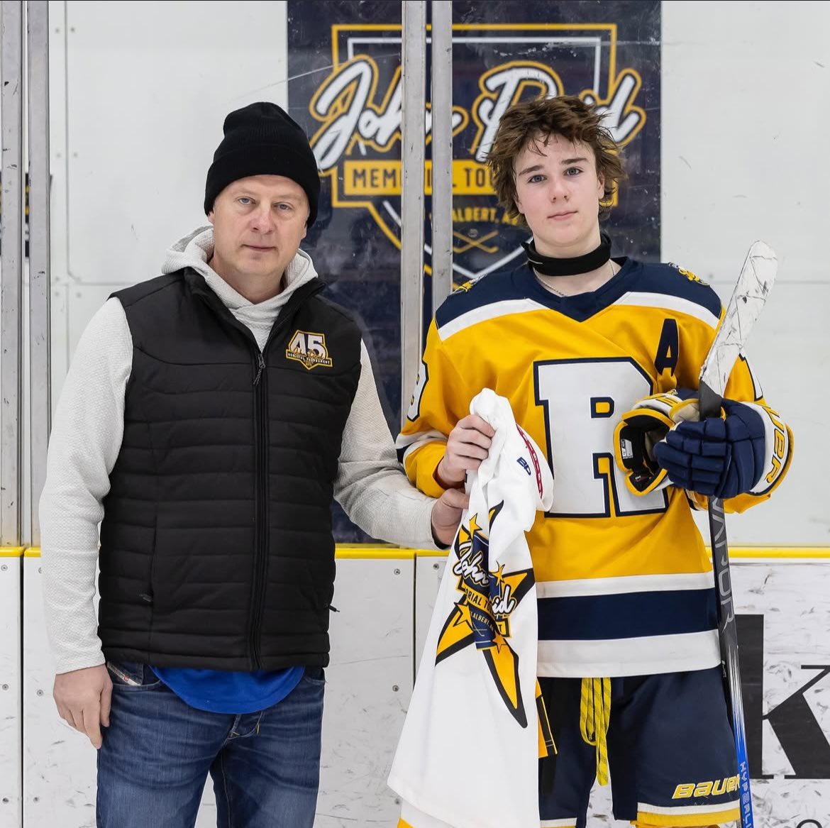SFSstalbert's tweet image. Congrats to @SabresRaiders players and great customers Roan Greschuk who received the @JRMT15AAA Heart and Hustle award and to Chase Huberdeau who made the 2nd All star team for the tournament #johnreid