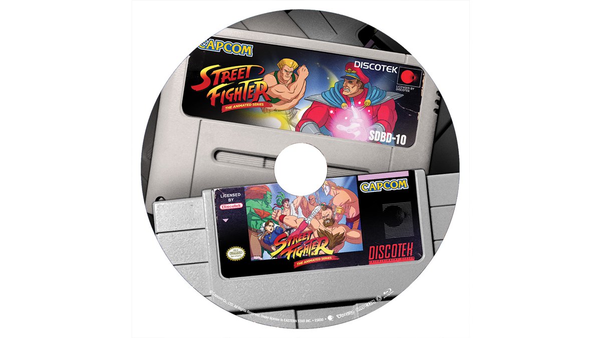 discotekmedia's tweet image. A look at the packaging for Street Fighter!

The reverse and disc label are inspired by SNES &amp;amp; Super Famicom releases.