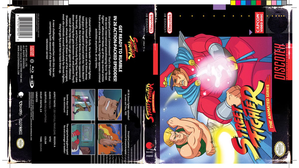 discotekmedia's tweet image. A look at the packaging for Street Fighter!

The reverse and disc label are inspired by SNES &amp;amp; Super Famicom releases.