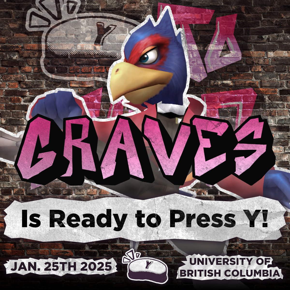 <a href="/Graves_ssbm/">Pbag | Graves</a> from WA is bringing in the heat at Y to Jump!🔥
Will history repeat itself, or will the hometown hero rise again...🗻

We’re excited to have him join us for this event, and we’re absolutely pumped to see you too!

Late venue fee ends tonight o7
See you soon!!! :))
