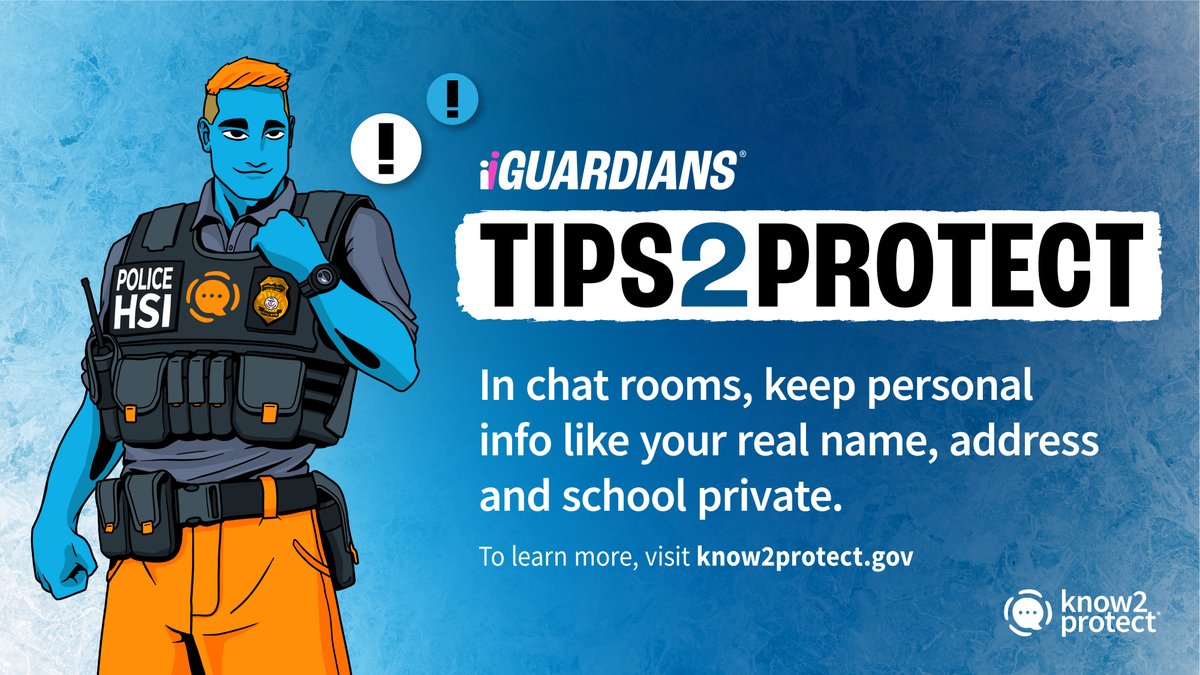 Know2Protect's tweet photo. 🎮 Are your kids gaming after school? Jesse says to make sure they know not to share personal details that could divulge their location in chat rooms. Visit https://t.co/i6A3Jlorwa for more #GamingSafety tips.
#Tips2Protect #WinterWebWisdom https://t.co/tPKVQFVGHi