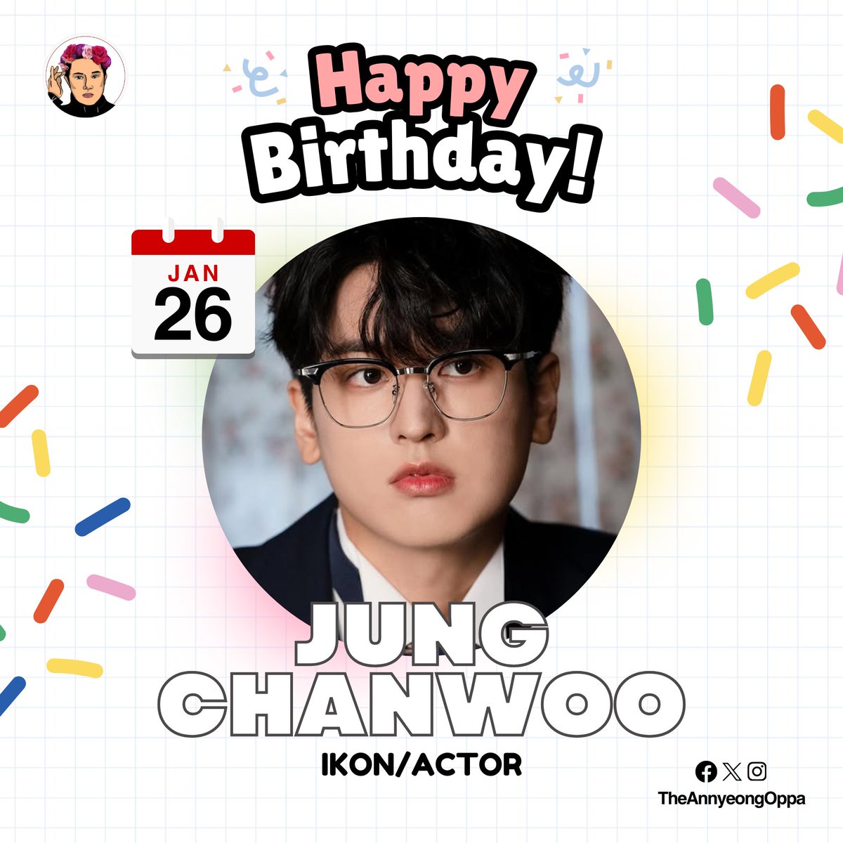 IKONICs, it's our favorite person's special day! 🥳

Happiest birthday to iKON's Chanwoo! May you feel loved and blessed on this special day! IKONICs are here to support you! ❤️🎉

Read more about iKON here: annyeongoppa.com/2024/04/06/bey…

#HappyJungChanwooDay