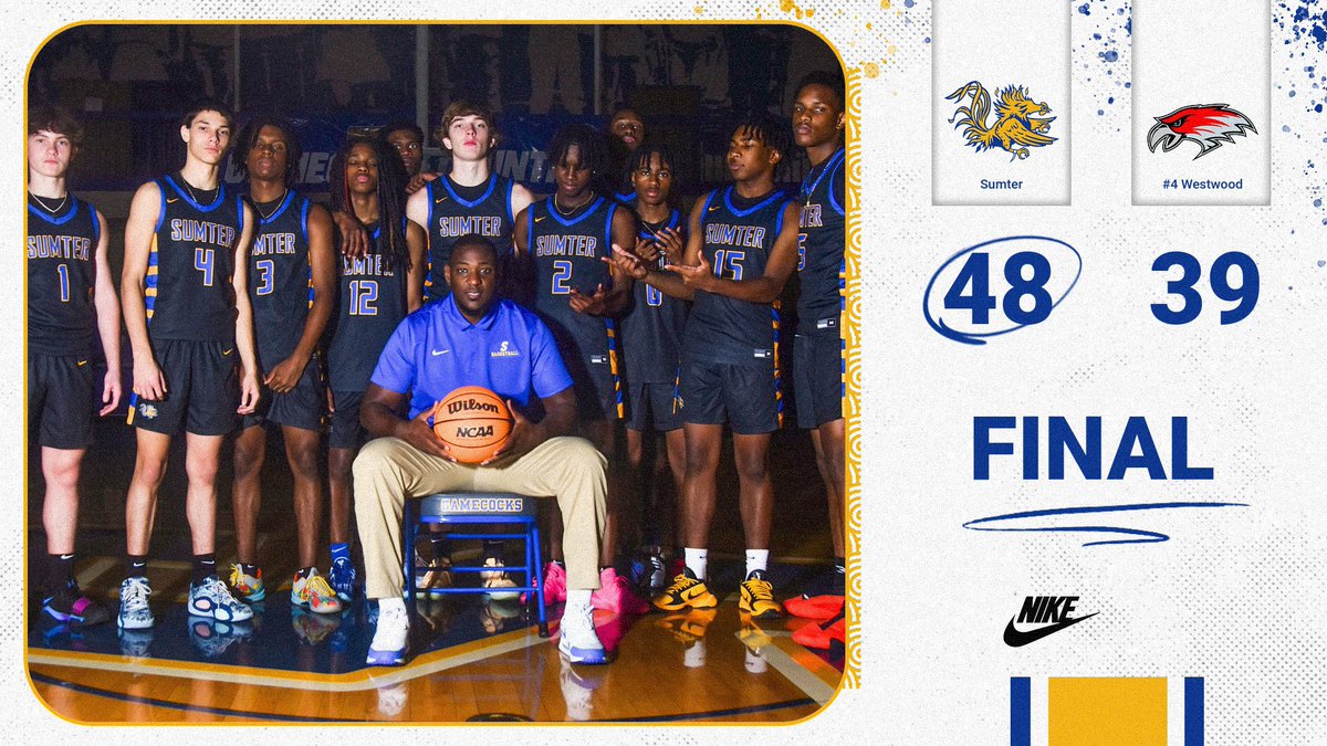 Sumter Gamecocks Boys Basketball (@gamecocksbball) on Twitter photo Gamecocks Win!! 🚨🏀😤
‘27 Eli Britt 12 Points
‘27 Wesley Lyles 10 Points 3 Reb
‘26 BJ Brown 9 Points 5 Reb
Next Game Friday Vs. Spring Valley
<a href="/LouatTheState/">Lou Bezjak</a> <a href="/theitemsports/">The Item Sports</a> Gamecocks Win!! 🚨🏀😤
‘27 Eli Britt 12 Points
‘27 Wesley Lyles 10 Points 3 Reb
‘26 BJ Brown 9 Points 5 Reb
Next Game Friday Vs. Spring Valley
<a href="/LouatTheState/">Lou Bezjak</a> <a href="/theitemsports/">The Item Sports</a>