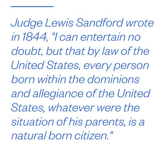 I actually want to make a correction here. Birthright citizenship PREDATES the 14th Amendment. That was just when we wrote it into the Constitution to make sure.

Birthright citizenship has always been the law of this nation. It was the law even before there was a United States.