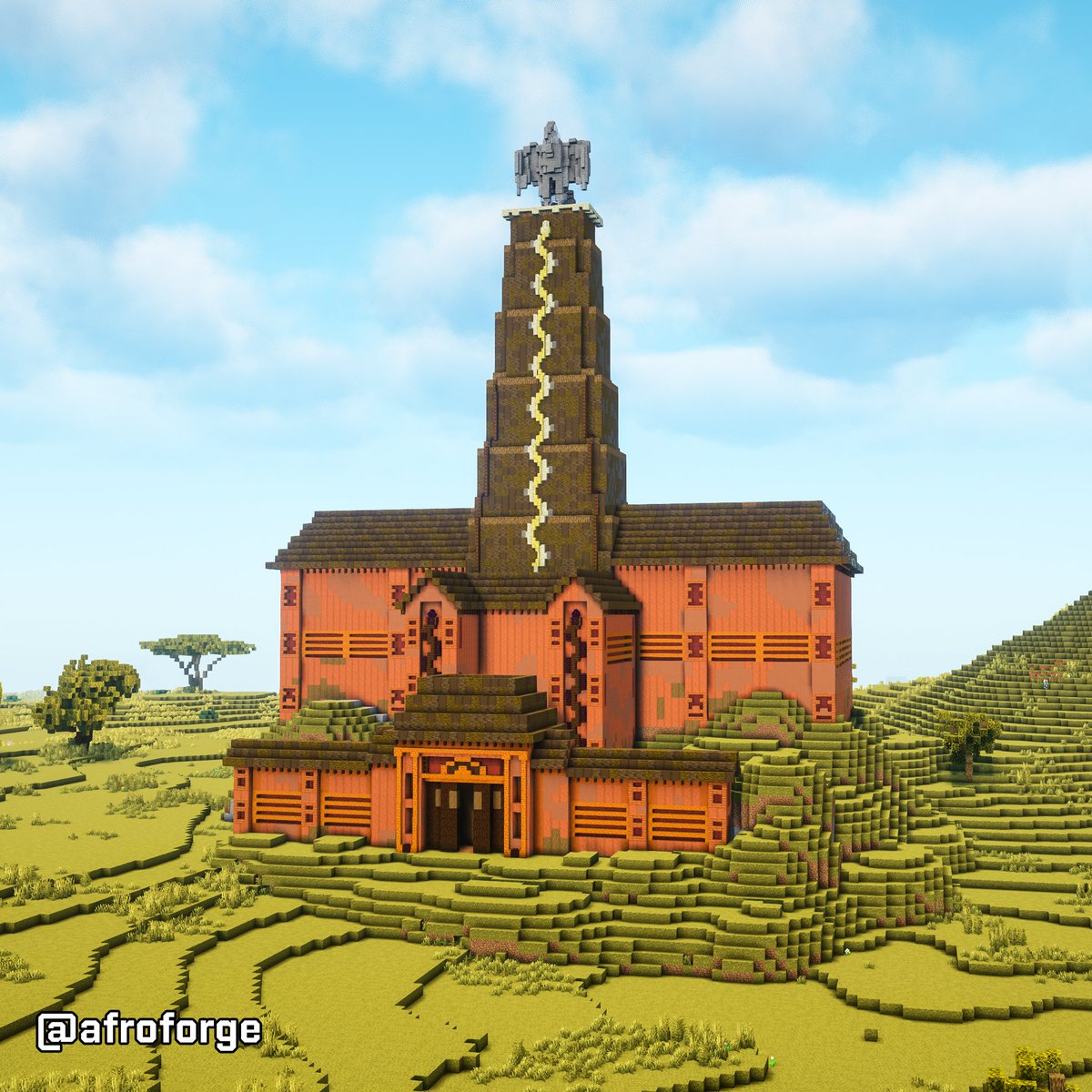 afroforge's tweet image. Minecraft African Benin build #Minecraft #Minecraftbuilds