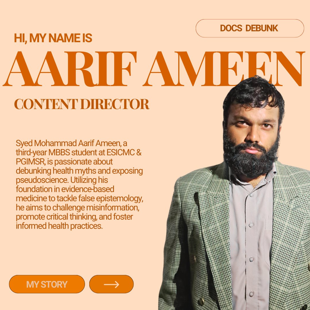 DebunkDocs's tweet photo. Meet the DocsDebunk Content Team: Saurav and Aarif Ameen!
From crafting impactful messages to weaving engaging narratives, they are the creative minds turning facts into stories that stick.
#DocsDebunk #ContentTeam #HealthEducation #StorytellingMatters #PublicHealth https://t.co/ceL3Du8gar