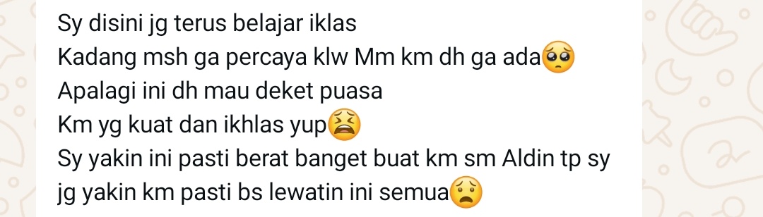 Gak, gak bisa bayangin. Sekelibat lewat dipikiran aja udah lemes 🥹😭💔