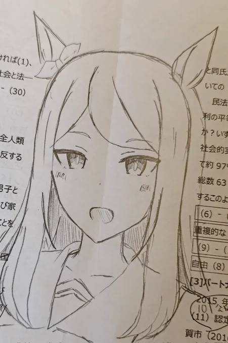 30分まで退出不可のため描いてた 