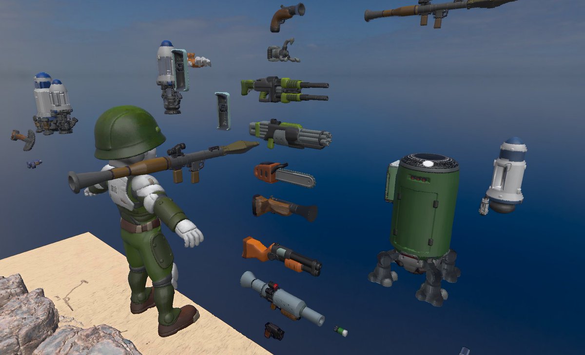 atomontage_com's tweet image. The #CortexCommand arsenal is growing ⛏🚀🔫💣