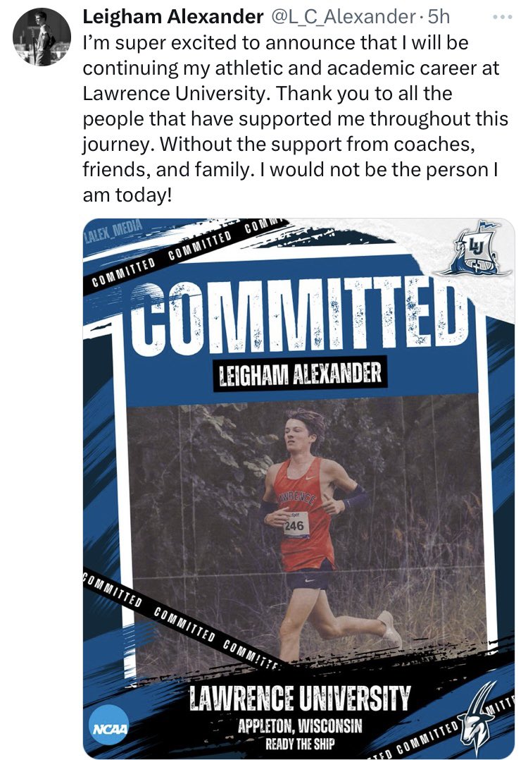 LawrenceHighCC's tweet photo. Beyond excited and proud of these two. From timid freshmen to the confident, determined young men they are today, they shaped and molded the XC program for the better; building the blueprint.  

Here’s to the wind in your faces,
and the wings on your feet.🥹 

#chestystrong 🦁💪 https://t.co/stoMQxlGPA