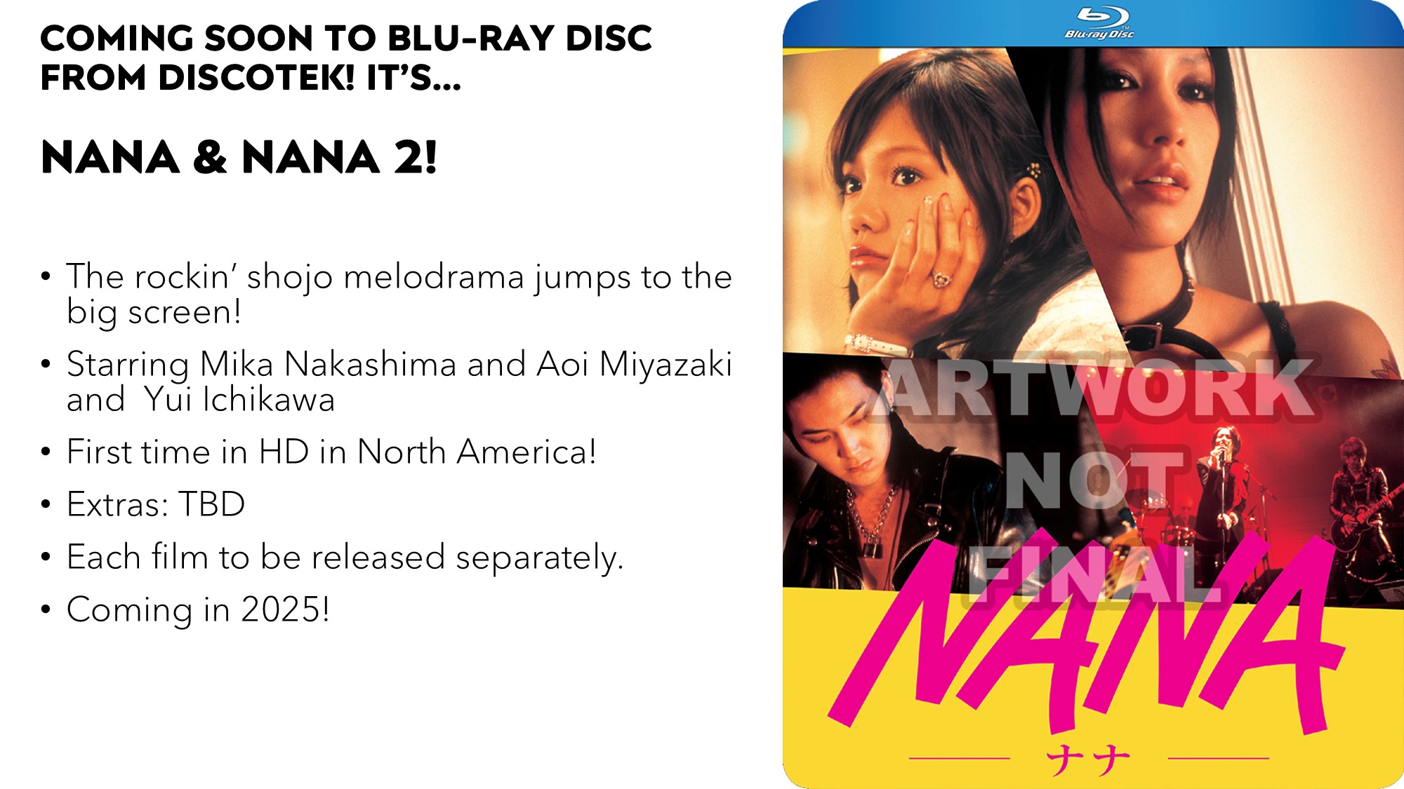 nana and nana 2 live action film discotek media announcement visual