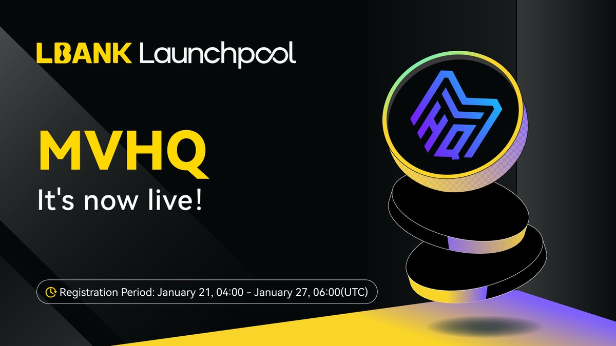 LBank.com (@lbank_exchange) on Twitter photo 🚨 Ready to Jump In?
$HQ (Metaverse HQ) is launching on #LBankLaunchpool!
<a href="/Metaverse_HQ/">Metaverse HQ</a> is an AI-enhanced questing protocol designed for Gaming, DeFi, Protocols, Creators, NFT/memecoin communities, and decentralized ecosystems. 🌐
⏰ Registration Period:
January 21, 04:00 - 🚨 Ready to Jump In?
$HQ (Metaverse HQ) is launching on #LBankLaunchpool!
<a href="/Metaverse_HQ/">Metaverse HQ</a> is an AI-enhanced questing protocol designed for Gaming, DeFi, Protocols, Creators, NFT/memecoin communities, and decentralized ecosystems. 🌐
⏰ Registration Period:
January 21, 04:00 -