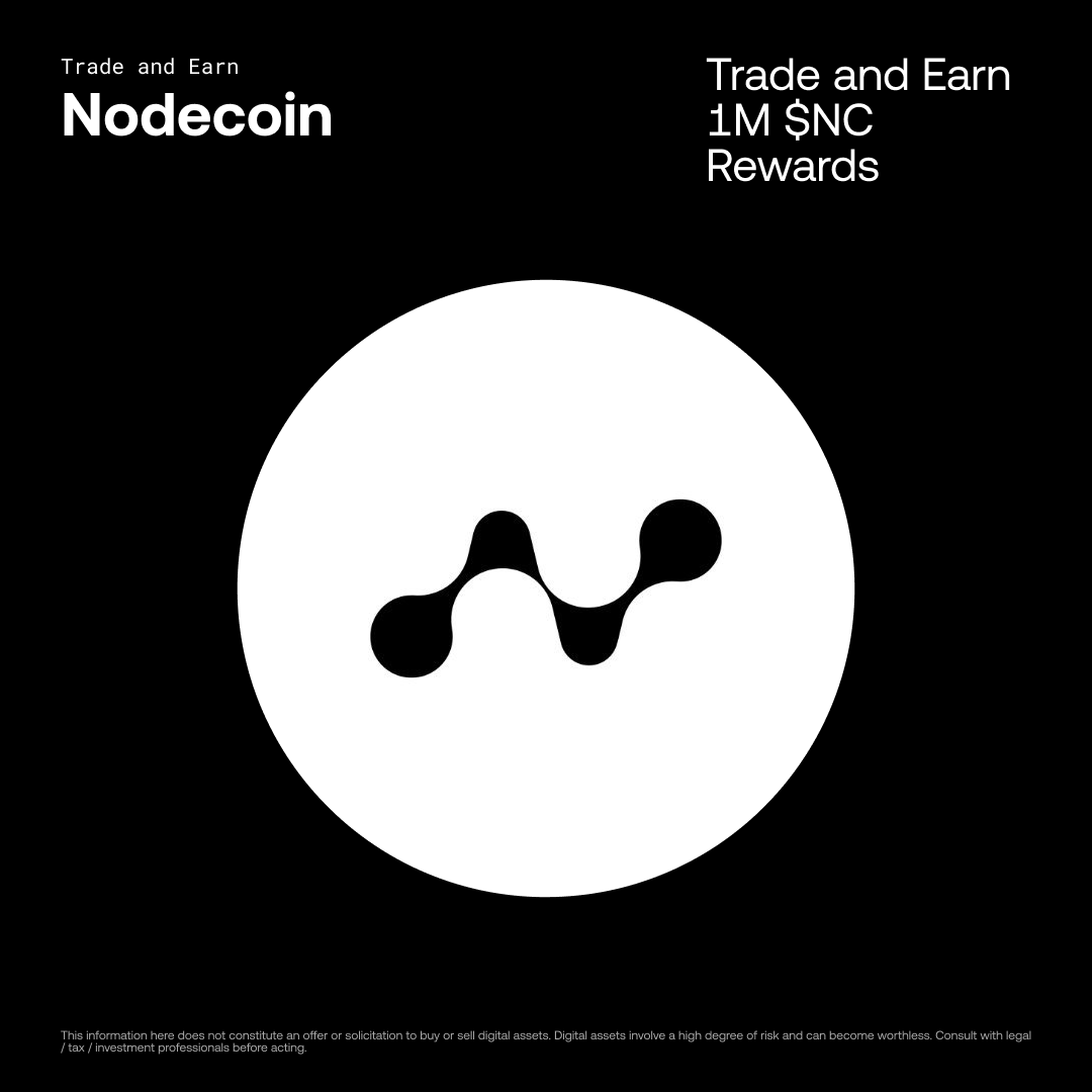 okx's tweet photo. ICYMI: $NC was listed on our spot market last week! 🌐

To celebrate, we’ve partnered with @nodepay_ai to launch a 1M $NC Trade-&amp;-Earn pool.
​
Jump in → https://t.co/l0a48CeGbI https://t.co/0hmZtfk1Uq