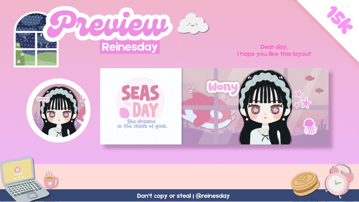 reinesday's tweet photo. ೀ⋆ Help RT/ Repost please, thank you! 

Haii, Rein ada layout chibi gg karina, wonyoung, iroha dan ada zhao lusi jugaa. Free retext ya ୨ৎ

💷 15K 

Sekalian mutualan yuk ba 𖹭
#zonauang https://t.co/el5NJPoftm