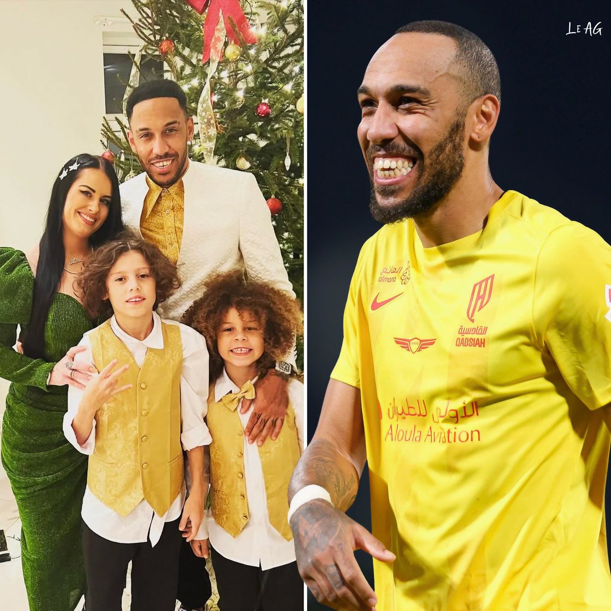 leafricangooner's tweet photo. Auba's loving life in Saudi Arabia. One of the biggest reasons he moved there was because of his family.

After the violent robbery and assault he suffered at the end of his time at Barca where his cousin was held at gunpoint and his jaw was broken by a bunch with knuckle dusters.

He feels Saudi offers safety for him & his family where they are comfortable and want to live.