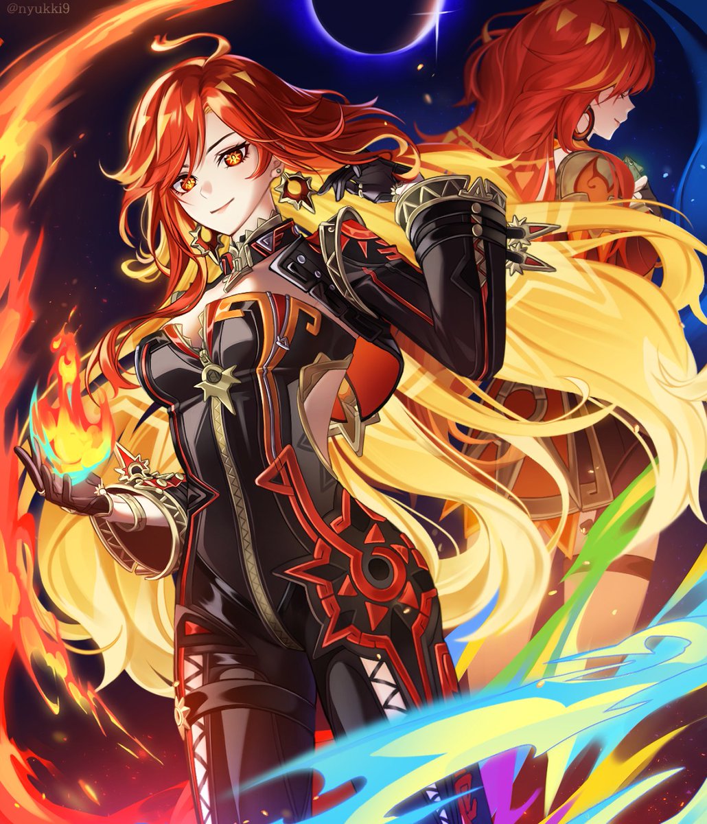 nyukki9's tweet image. #마비카와함께 #genshinfanart #マーヴィカ #Mavuika
❤️‍🔥