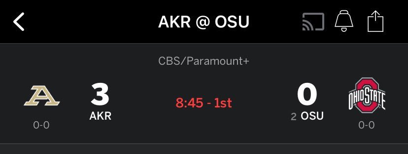 The Akron Zips had a lead against the national champs. Just ran out of gas