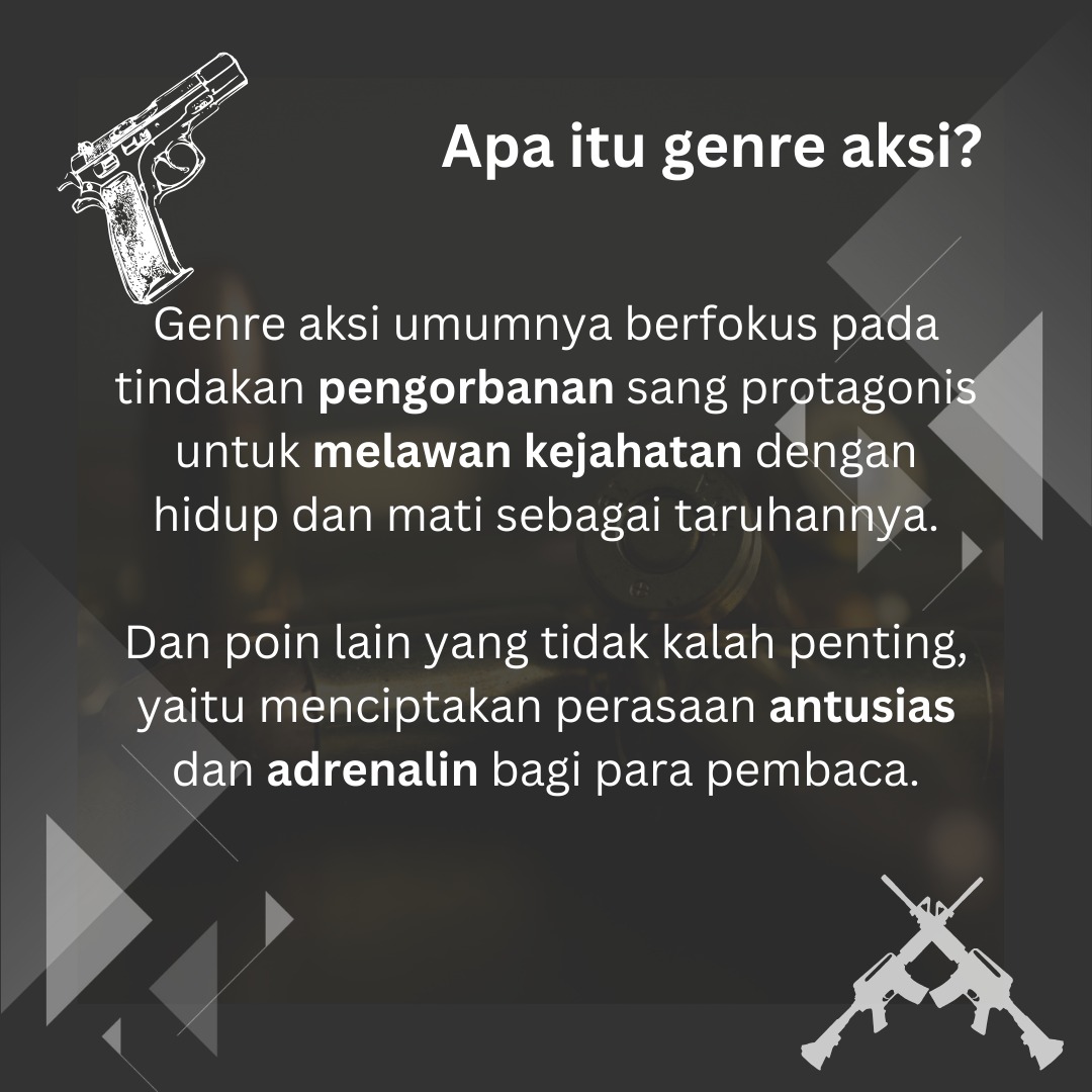 blackpandorac's tweet photo. [Langkah pertama di generasi baru!]

Tak kenal maka tak cinta. Yuk, jatuh cinta bersama ke genre yang katanya sulit tapi bisa berkelit! Ups, memangnya beneran bisa?

[Ruthless Executioners | Actioner Dormitory]

#actioner #action #genreaction #blackpandoraclub https://t.co/jpWE9aODGn