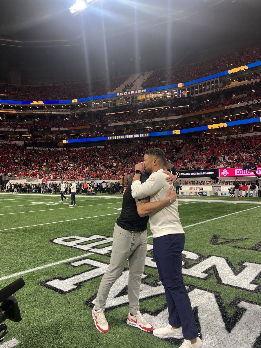 sportsiren's tweet image. When former teammates and best friends collide! James Laurenaitis and Marcus Freeman with Coach Tressel. @ohiostatefb