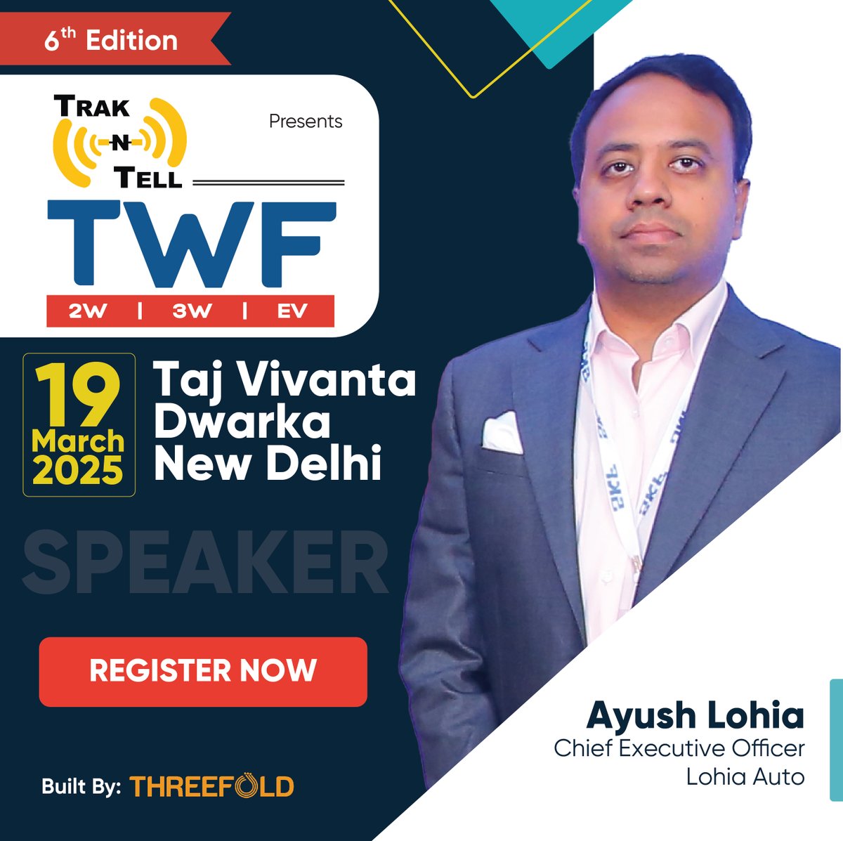 forum_two's tweet image. Join us on March 19, 2025, at Taj Vivanta, New Delhi, for the 6th 2W, 3W &amp;amp; EV Forum, featuring Ayush Lohia, CEO of Lohia Auto, as a speaker.
30% discount: bit.ly/495TVtU.
Contact Raghav Shankar at +919599881027 or raghav@threefold.in
#twowheeler #threewheeler #ev