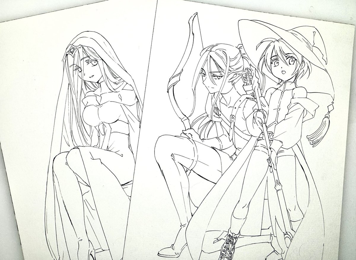 気まぐれ描き描き、冒険者シリーズ。
エルフレンジャーとショタ魔術師。 