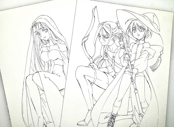 気まぐれ描き描き、冒険者シリーズ。
エルフレンジャーとショタ魔術師。 