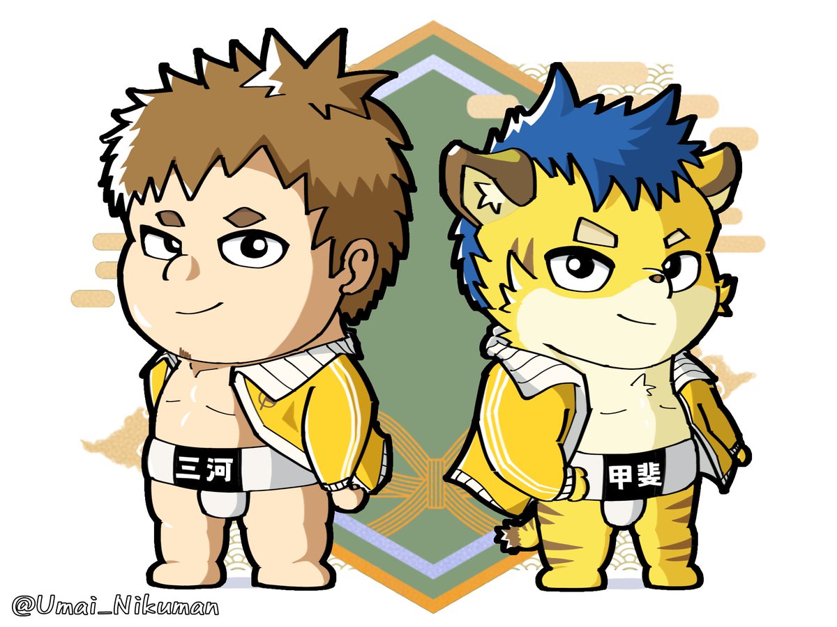 Umai_Nikuman's tweet photo. 大会初参加です!!
東海道組の三河くんと甲斐くん🗻
#魂これお絵描き大会 https://t.co/V3E69L6dzv