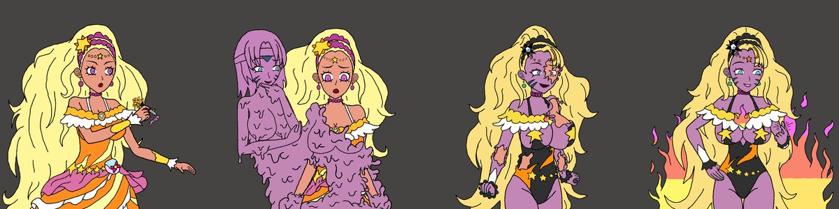 Request done for <a href="/SpartanRyno/">SpartanRyno</a> of their OC Takawarn possessing/absorbing/corrupting Cure Soleil. I used an adult version of Cure Soleil for this. It was a fun thing to draw.