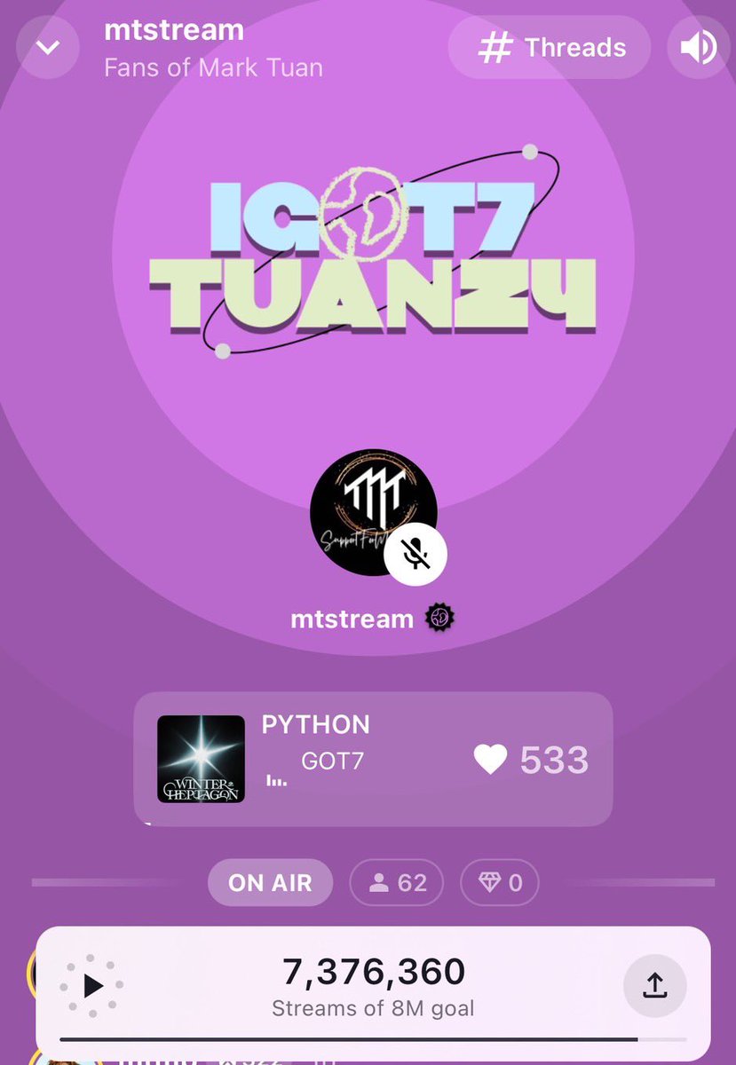 SupportForMT's tweet image. 🚨 IGOT7 TUANZY On @STATIONHEAD STREAMING 24/7 📻🔥

🎧สถานีฟังเพลงต่อเนื่อง 24 ชม.🤘

🔗 share.stationhead.com/a3is5d0t7kbs

⚠️stationhead เป็นแอพเสริมช่วยสตรีม แต่หากมีอุปกรณ์เดียวและแยกเล่นไม่ได้ แนะนำให้ฟังจากแอพเพลงโดยตรง ยอดจะเสถียรกว่าค่ะ🤘

#SupportForMTParty 
@marktuan @DNAmngmnt…