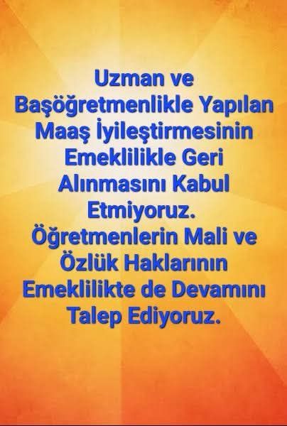 Kariyer Tazminatı Emeklilikte de Devam Etmelidir!
Unutmayın Herkes Bir Gün Emekli Olacak!