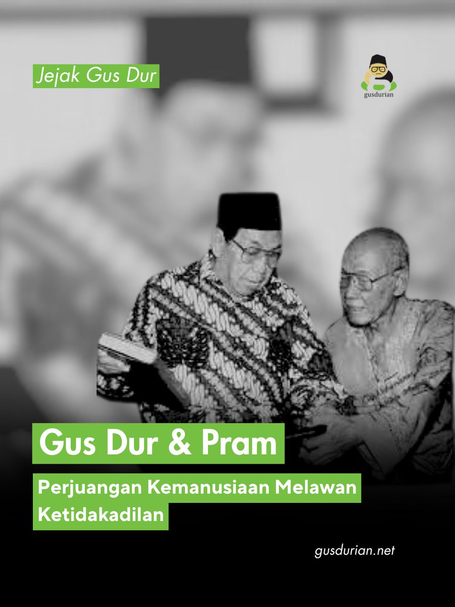 Momentum Haul ke-15 Gus Dur dan menjelang seabad Pramoedya Ananta Toer, dapat kita jadikan refleksi untuk melihat kembali kisah perjuangan keduanya. Meskipun berasal dari latar belakang berbeda, keduanya berbagi satu semangat: melawan ketidakadilan dan memperjuangkan kemanusiaan.