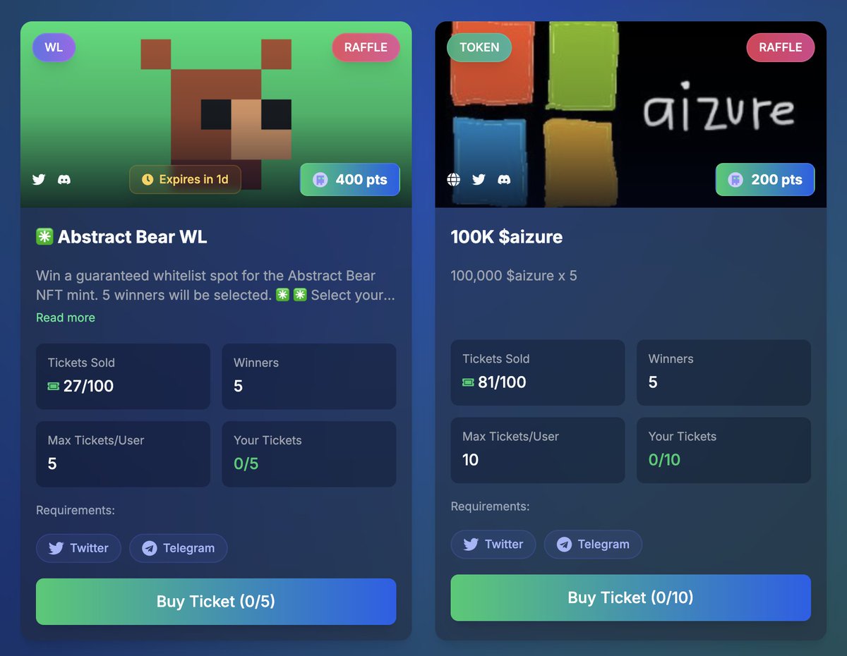 HueStudiosCo's tweet image. If you hold a Hue, don’t sleep on this! 🌈

🎟️ Abstract Bear WL (expires today—only 27 tickets sold out of 100, odds are 🔥)

🪂 100k $AIZURE airdrop for 5 lucky winners!

Time’s running out—don’t miss your chance! ⏳