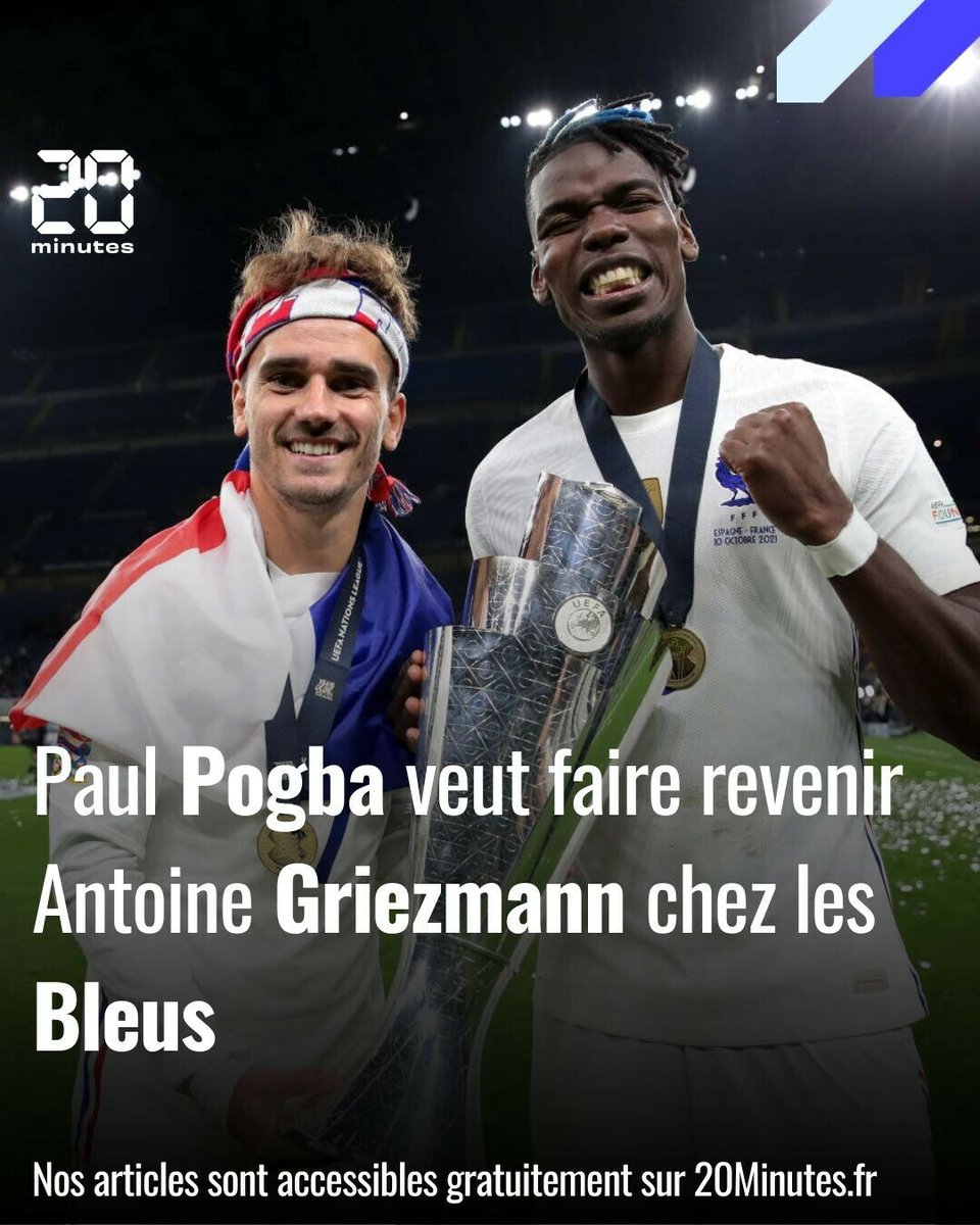 20Minutes's tweet photo. «Si je reviens en sélection, je lui fais un coup de fil direct»
➡️ https://t.co/2BSWn7ewv1
#PaulPogba #AntoineGriezmann #DonationGoals #StreamForHumanity #Aminematue https://t.co/PkoGoisOG0