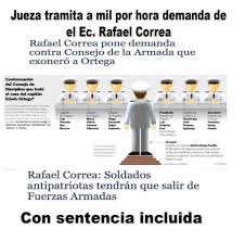 EdwinOrtegaS's tweet photo. Después de 9 largos años de lucha y luego del paso de 3 gobiernos, al fin he logrado ver la luz de la justicia. 

Tres jueces valientes y honorables de la sala especializada de lo civil y mercantil de la provincia del Guayas han fallado a mi favor luego de que desde mayo del 2016 hasta mayo del 2017 (último año de gobierno de la nefasta, corrupta y abusiva revolución ciudadana) acumulé dos consejos de disciplina y más de 21 procesos disciplinarios por haberle respondido en aquella época un correo electrónico al ex Presidente Rafael Correa. 

Este fallo deviene luego de haber agotado todos los recursos en la vía administrativa - constitucional, producto de la cual la Corte Constitucional sentencia en el 2023 que fueron vulnerados mis derechos en la acción de protección que presenté en el 2017.

Se ha ratificado mi inocencia y se ha dispuesto mi RETORNO A LA ARMADA DEL ECUADOR.

Agradezco desde ya al señor Ministro de Defensa Giancarlo Loffredo para que se cumplan los mecanismos de mi reintegro apegados a derecho y que se ejecute la sentencia en su totalidad de manera ágil y eficaz. 

Al señor Jefe del Comando Conjunto y Mando Naval para que se actúe en forma transparente y apegados a lo que señala el fallo, considerando que mi carrera fue como la de cualquier militar entregado en cuerpo y alma y vocación a su Institución y que se vio truncada abruptamente.

Quiero desde ya conminar al gobierno del señor presidente Daniel Noboa, quien a diario ha sido blanco de ataques por parte de las mafias y a quienes ha enfrentado con aplomo y valentía, vele para que los rezagos nefastos del prófugo de la justicia, ex presidente Rafael Correa y sus ex funcionarios Ricardo Patiño y Alexis Mera, no vuelvan nunca más a influir dentro de Fuerzas Armadas, sea por influjo psíquico sea persuadiendo a elementos débiles de mente y espíritu para convertirlas en cuadros al estilo narco chavista del cartel de los soles.

Hoy más que nunca señor presidente Daniel Noboa debemos estar vigilantes para que en este periodo electoral no sean politizadas las Fuerzas Armadas ni influidas por las mafias de lo que usted ha denominado el Viejo Ecuador. Recuerde usted que muchos de los que legalizaron mi persecución hoy son oficiales de mayor rango y fueron parte del círculo cercano a la revolución ciudadana. Algunos fueron expuestos y denunciados por mi persona durante estos 9 años de lucha.

Espero de ❤️ pronto vestir el sagrado uniforme y dedicarme a las actividades propias para los cuales fui formado y nunca más el brazo político correista ni poderes subrepticios sean esa mano invisible que atente contra los cimientos de honor, lealtad y disciplina de nuestras gloriosas Fuerzas Armadas.

Agradezco a Dios; a mi abogado el doctor Fernando Flores; a mi familia, quienes han sufrido en carne propia la persecución y violencia de mi caso y que tuvieron que migrar de manera forzosa; a mi madre y hermanos que siempre tuvieron fe en mi causa; a mis amigos quienes se alejaron por temor a represalias y en especial, a todos aquellos soldados y policías que siempre vieron en mi lucha, una lucha honorable que demostró que nunca un uniformado debe claudicar ante sus principios y valores.

Gracias ecuatorianos por creer en mi causa, nunca más Fuerzas Armadas serviles al poder correista, nunca más soldados al servicio de protervos intereses, nunca más abuso de poder ni de autoridad en contra de quienes defendieron, inclusive con el sacrificio de su carrera y de su vida, los más sagrados principios de la vida castrense.

Agradecimiento especial a mi abuela materna, doña Fanny Abad de Sevilla, quien partió el 30 de diciembre pasado, y hasta el último día soñó en verme nuevamente portar el sagrado informe. Hoy desde el cielo será testigo de aquello.

@DefensaEc @MinInteriorEc @FFAAECUADOR @armada_ecuador @EjercitoECU @FuerzaAereaEc @DanielNoboaOk @MashiRafael @RicardoPatinoEC @CorteConstEcu @CorteNacional @mromerorivera @Cascabelito09 @EcuavisaInforma @teleamazonasec @tctelevision