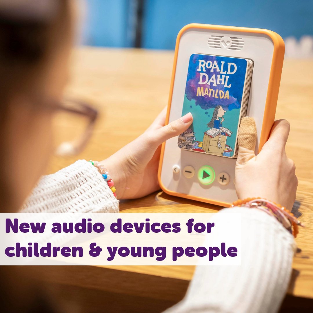 Have you seen our new range of audio devices for children and young people living with sight loss?

From audio book readers, to sleep soothers and kid-friendly Alexa devices, we're thrilled to be offering more than ever to meet the needs of young people.

blind.org.uk/children-devic…