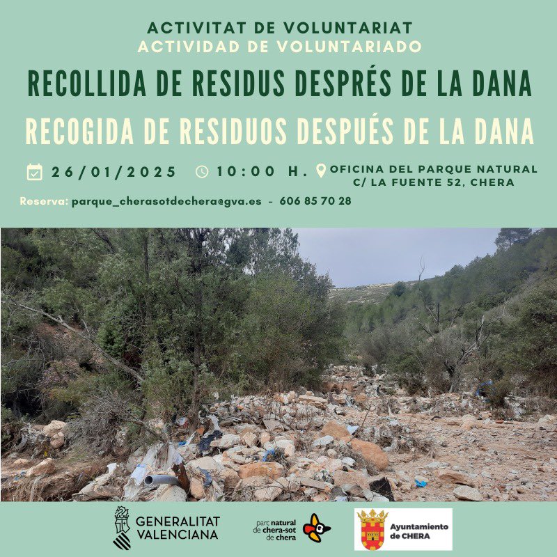 Recogida de residuos después de la DANA en #Chera

Info: bandomovil.com/chera/1268643