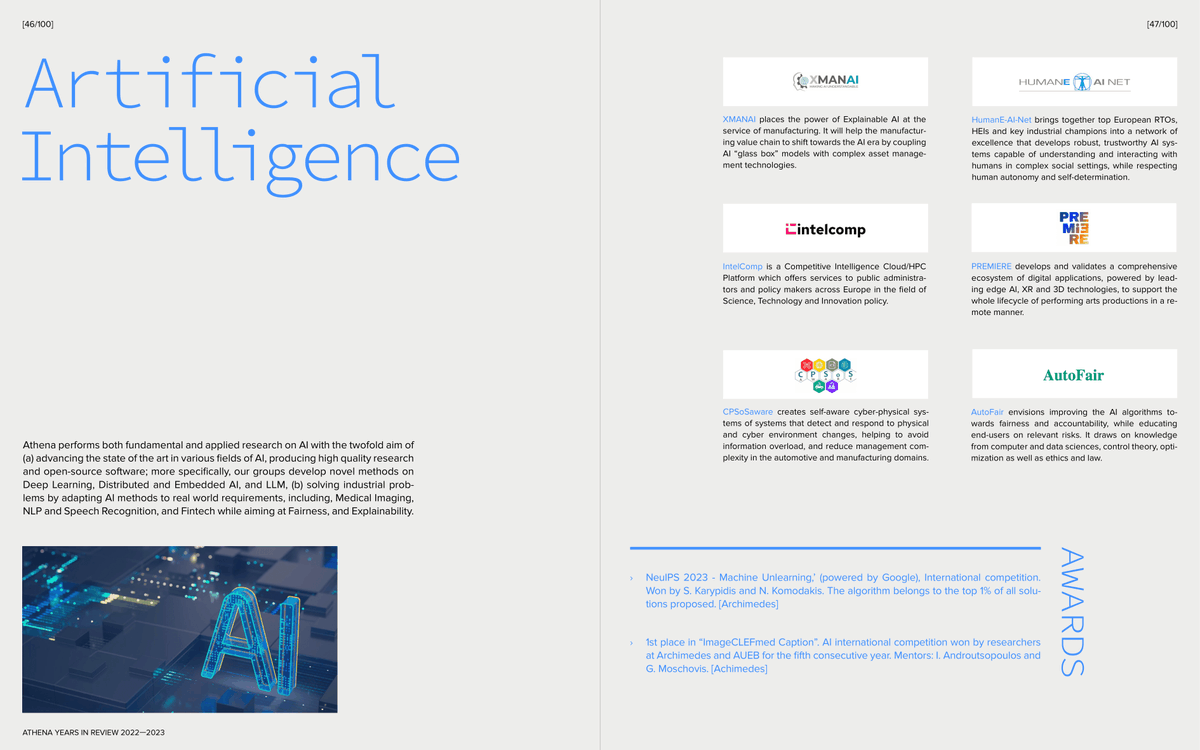athenaRICinfo's tweet photo. At Athena Research Center, we’re shaping the future of tech across AI, Data Analytics, Robotics & more.
Explore our 2022-2023 Activity Report to discover key projects and innovations.
➡️ Full report: https://t.co/YWjMFYoIqG
#AthenaRC #ActivityReport https://t.co/JPZQeZesd8