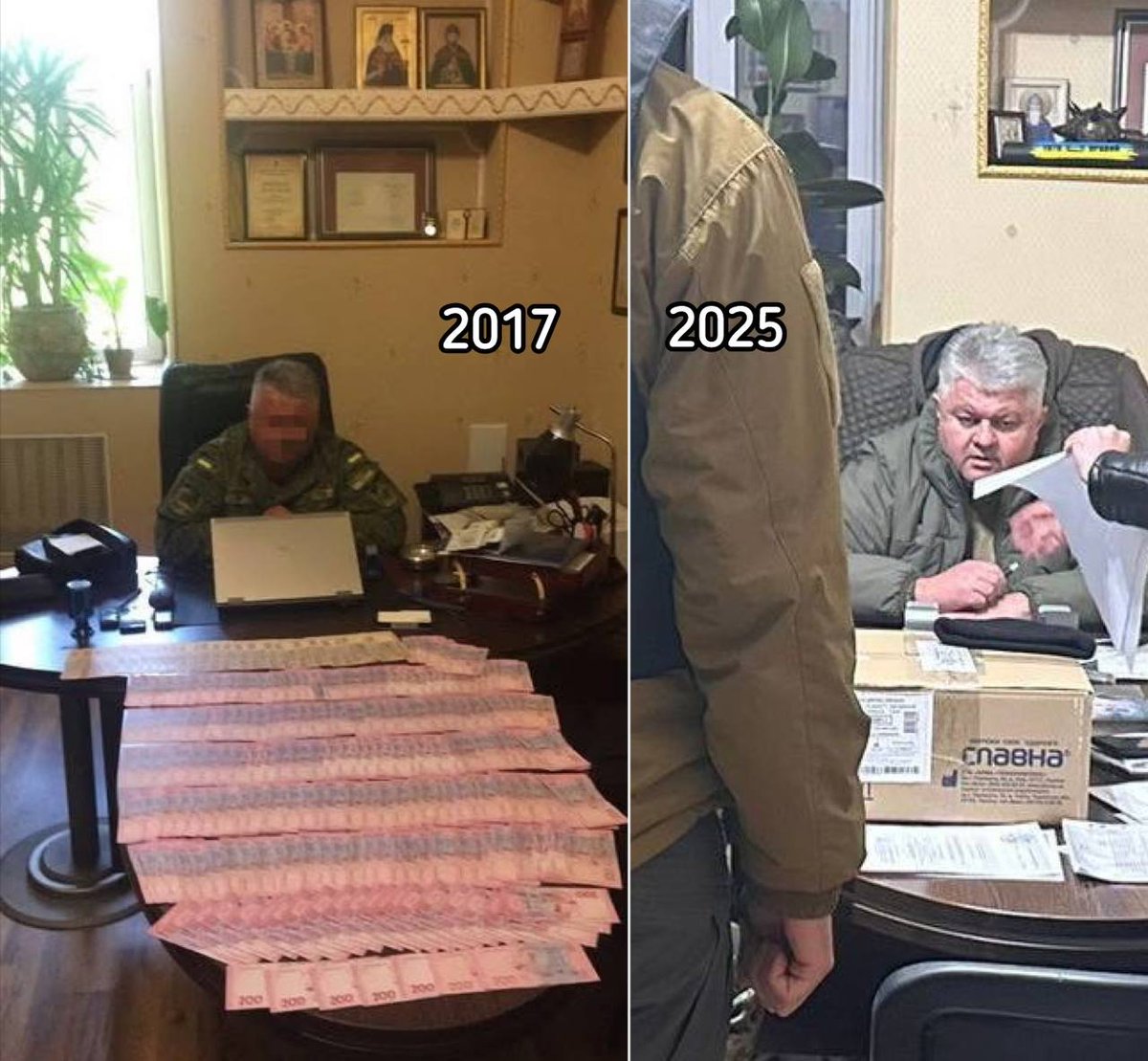 Закони нашої країни.Головний психіатр-мільйонер ЗСУ,якого зараз викрили на корупції-це Олег Друзь.
Його у 2017 році викривали на хабарі, коли він також очолював психіатрію. Його тоді затримувало СБУ, справа досі лежить в суді.
Але замість вʼязниці він отримав підвищення по службі