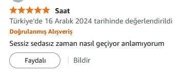 duvar saati bakıyorum, yorumlar çok yardımcı oluyor