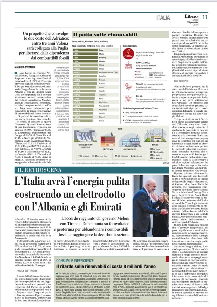 Ma perché invece di dare lavoro agli italiani e indipendenza energetica al nostro Paese continuiamo a voler importare l’energia ?liberoquotidiano.it/news/economia/…