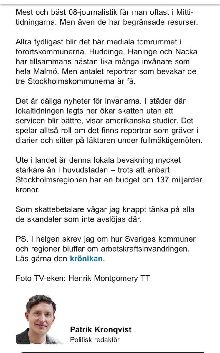 Stockholm är i medieskugga!